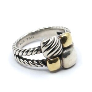 David Yurman Two Tone Gold and Silver Ring